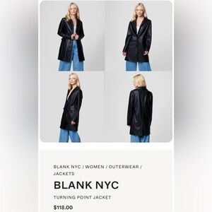 Blank NYC Black Leather Jacket